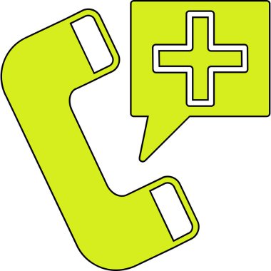 Outline biçiminde çağrı merkezi yardım simgesi