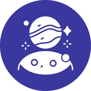 Yıldızlardaki uzay gezegenleri düz bir şekilde simgeleşir