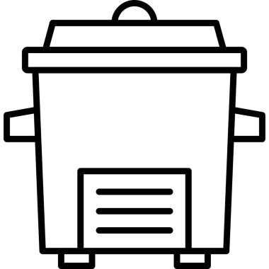 Çöp kutusu simgesi. Web için çöp kutusu vektör simgelerinin özet çizimi