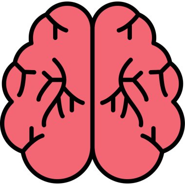 Beyindeki beyin zihin simgesi - dış hat biçimi