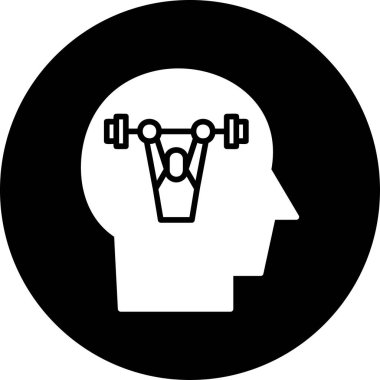 Beyin. Web simgesi basit illüstrasyon