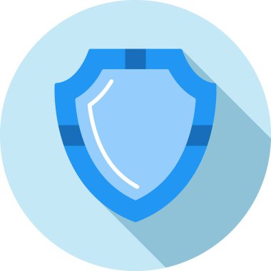 Kalkan koruma simgesi düz biçimli