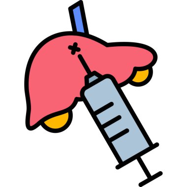 karaciğer simge vektör çizim