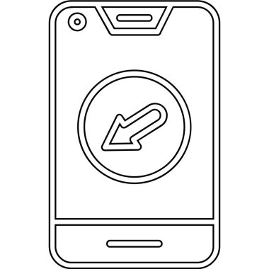 pusula simgesi olan cep telefonu