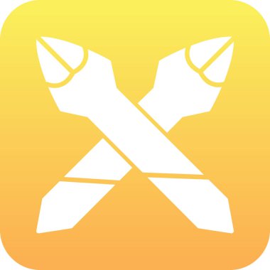 çapraz çapraz simge, düz stil