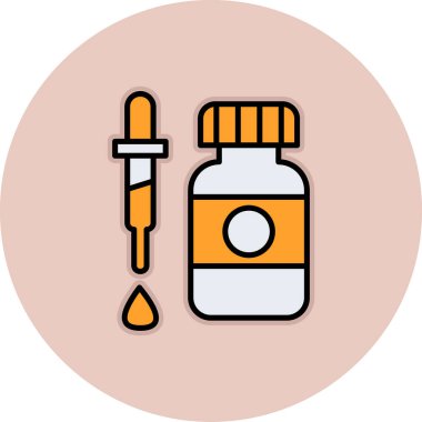 İğne vektör resimli ilaç şişesi.