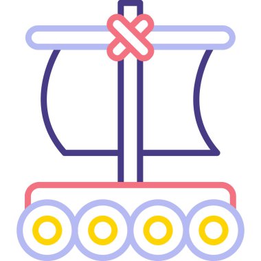 Tekne. Web simgesi basit illüstrasyon