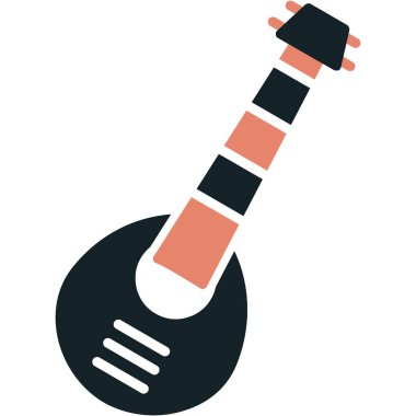 Gitar. Web simgesi basit illüstrasyon