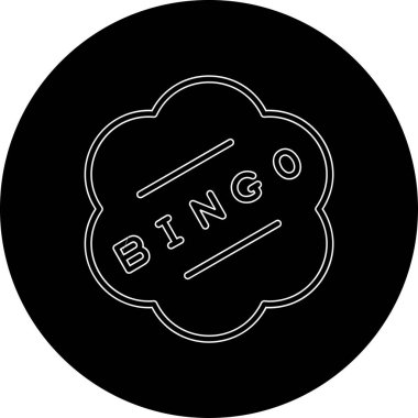 Bingo simgesinin vektör illüstrasyonu