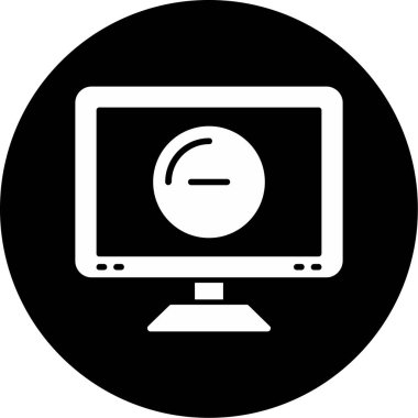 Bilgisayar. Web simgesi basit tasarım