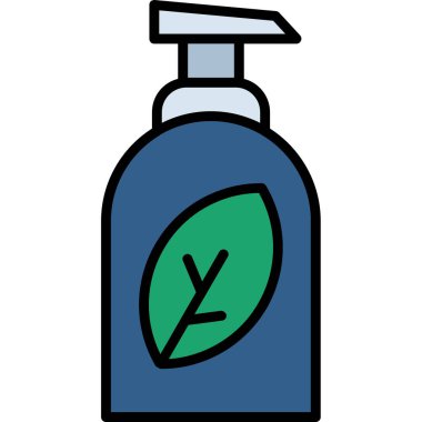 Şampuan. Web simgesi basit illüstrasyon