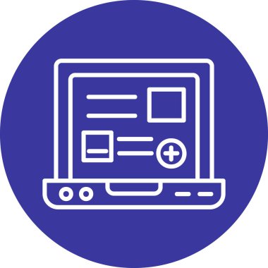 Bilgisayar. Web simgesi basit illüstrasyon