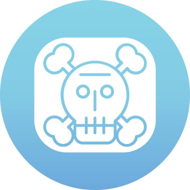 Bir kafatası simgesinin vektör çizimi