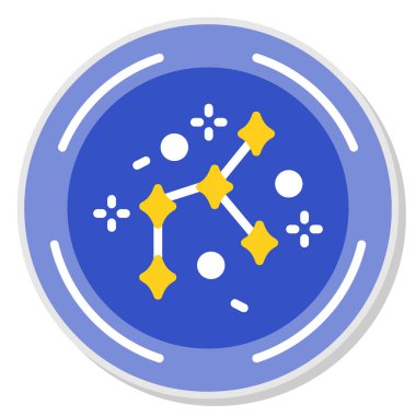 Gezegen. Web simgesi basit illüstrasyon