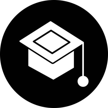 Mezuniyet simgesi vektör illüstrasyonu