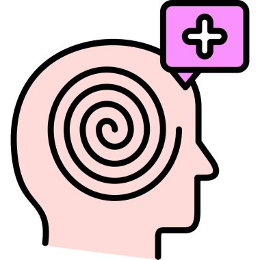 Çapraz işaretli insan beyni.