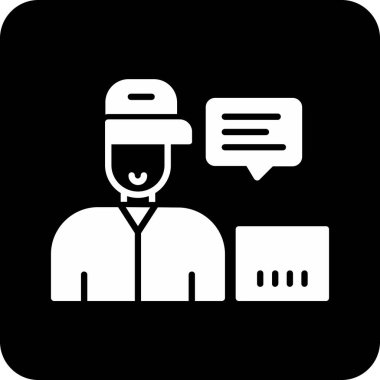 Sohbet balonu simgesinin vektör çizim