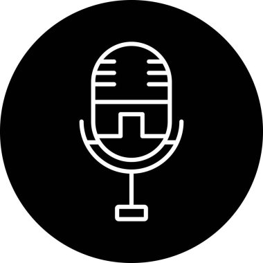 Mikrofon simge tasarlamak vektör