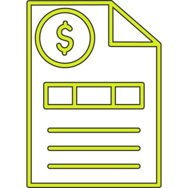 dolar sembollü fatura parası ve hesap makinesi vektör çizimi tasarımı