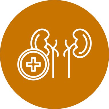 insan böbrek simgesi vektör illüstrasyon