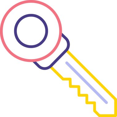 Anahtar. Web simgesi basit illüstrasyon