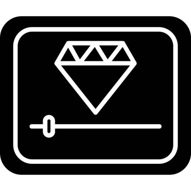 Elmas kart simgesi, vektör illüstrasyonu