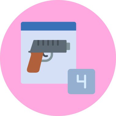 Silah. Web simgesi basit illüstrasyon