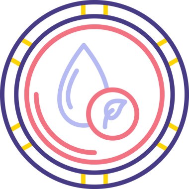 Su bırakma simgesinin vektör illüstrasyonu