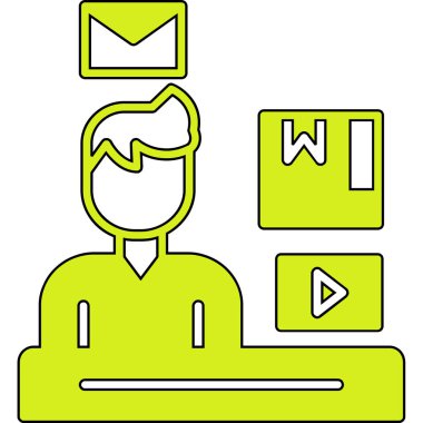 bilgisayar ekranı simgesi, vektör illüstrasyonu