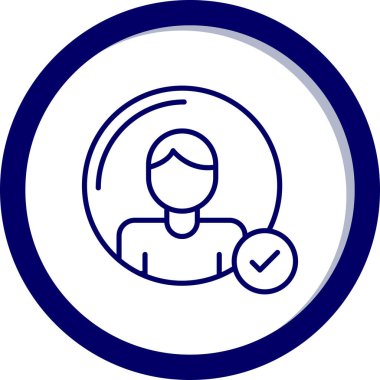 Kadın avatar simgesi vektör illüstrasyonu