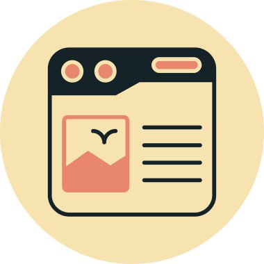 Tarayıcı ağ simgesi. Basit tasarım. vektör illüstrasyonu