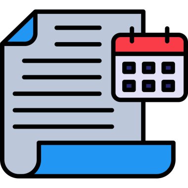 Doldurulmuş özet biçiminde takvim tarihi olay simgesi