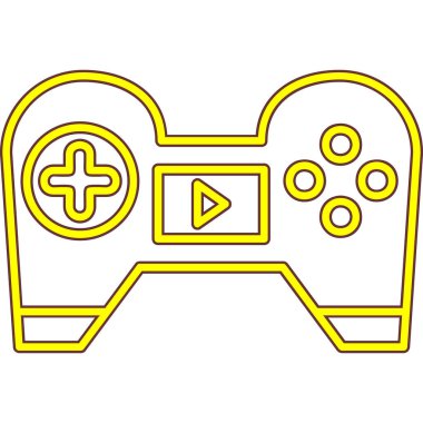 Oyun konsolu. Web simgesi basit illüstrasyon