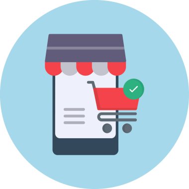 Alışveriş. Web simgesi basit illüstrasyon