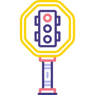 Trafik ışığı simgesi vektör illüstrasyonu