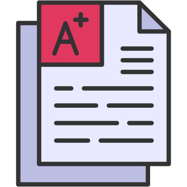 Bir belge dosyasının vektör illüstrasyonu