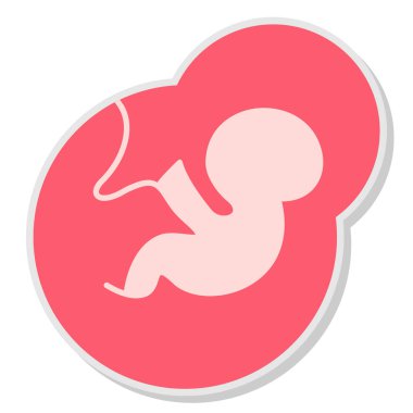 beyaz arkaplanda izole edilmiş çizgi film tarzında bebek simgesi