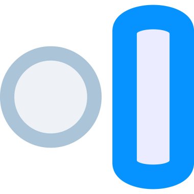 Mavi daire simgesinin vektör illüstrasyonu