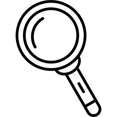 Beyaz arka plan üzerinde izole Büyüteç. vektör çizim.