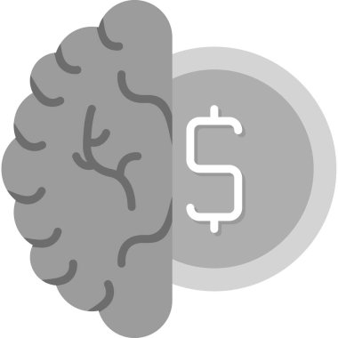 Beyin. Web simgesi basit tasarım