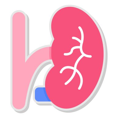 İnsan böbrek ikonu, vektör illüstrasyon tasarımı