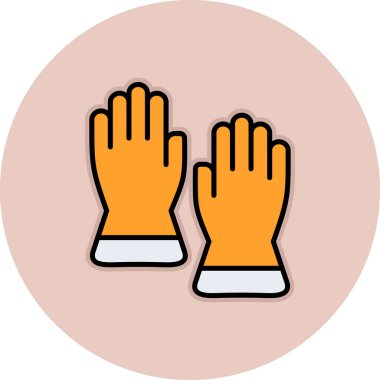 Eldiven simgesi vektör illüstrasyonu