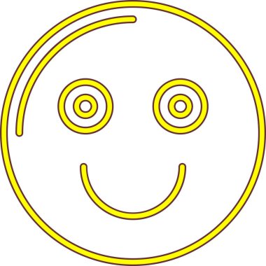 Gülümseme simgesi olan mutlu yüz, vektör illüstrasyonu