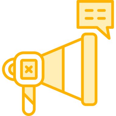 Megafon ikonu vektör illüstrasyonu