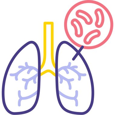 Ciğerler. Web simgesi basit illüstrasyon