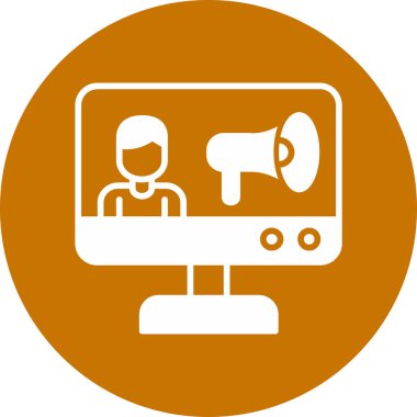 Video Çağrısı ikon vektör illüstrasyonu