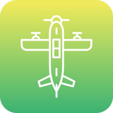 uçağın uçuş vektörü simgesi