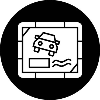 araba simgesi, vektör illüstrasyonu