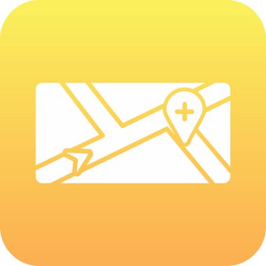 harita gezinme simgesi vektör illüstrasyonu