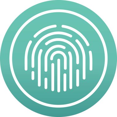 parmak izi vektör simgesi modern basit illüstrasyon